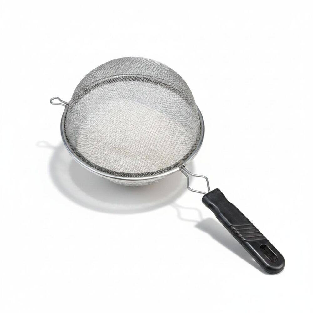 8" Fine Mesh Kitchen Strainer with Handle Metal Sieve